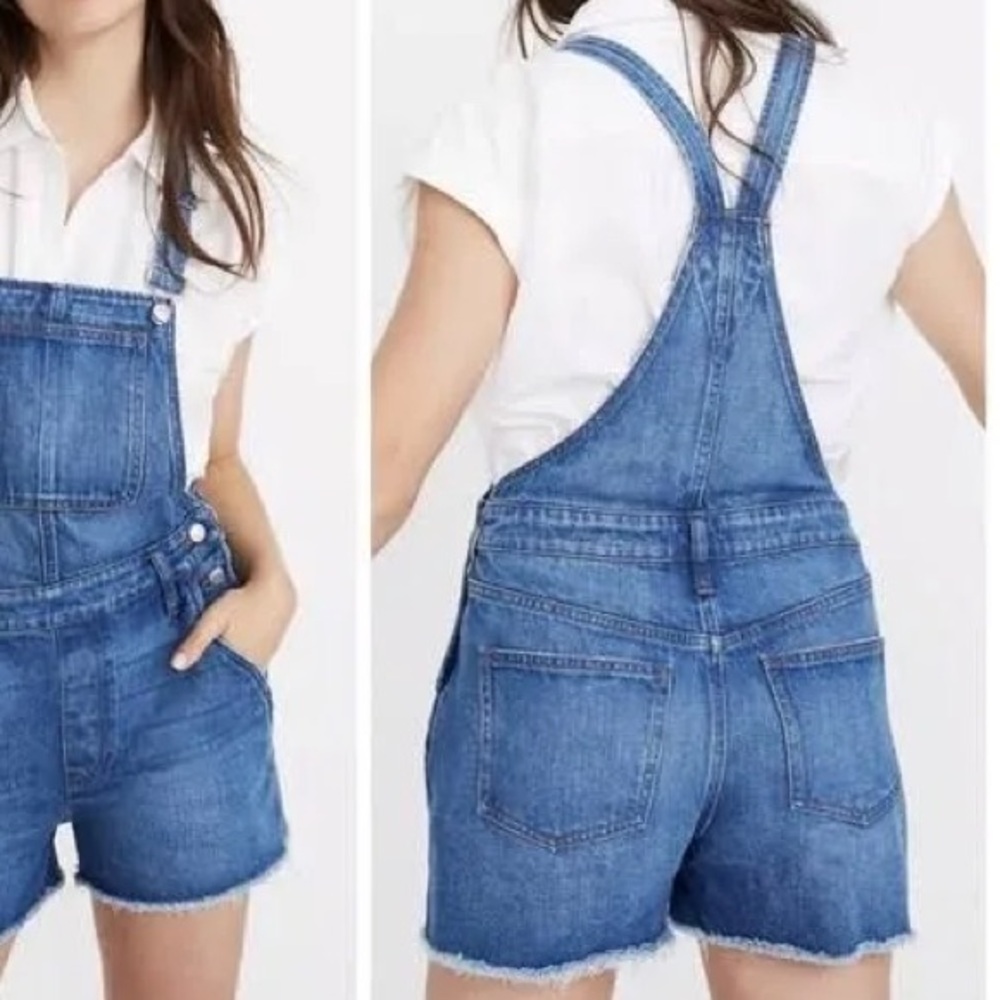Madewell Adirondack Short Overalls in Denville Wash – Size Small